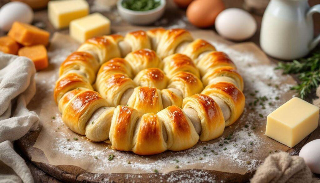 Zawijam białą kiełbasę w ciasto drożdżowe. Na wielkanocnym stole schodzi pierwsza