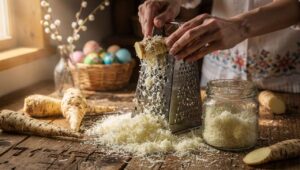 Czy wiesz, że chrzan domowy traci smak po 24 godzinach? Tak go przygotowujesz na święta