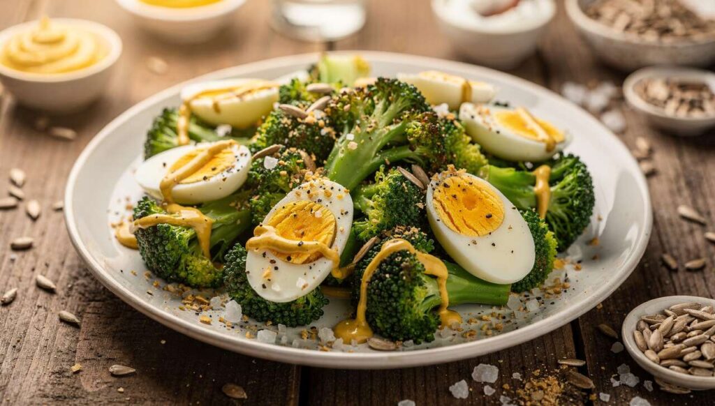 Sałatka z brokułem i jajkiem: więcej białka niż kotlet, gotowa w 5 minut