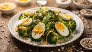 Sałatka z brokułem i jajkiem: więcej białka niż kotlet, gotowa w 5 minut