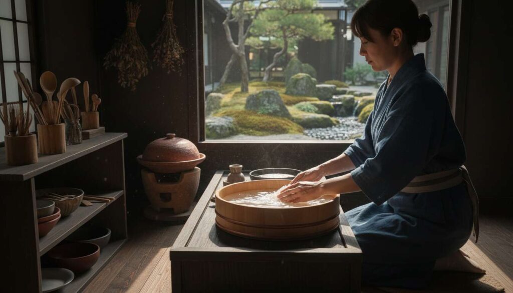 Japończycy zawsze to robią przed gotowaniem ryżu. Wychodzi sprężysty i sypki