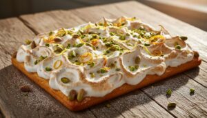 Mazurek cytrusowy z bezą i pistacjami – lekki, świeży i z idealnym balansem smaków