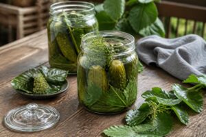 Dodaj do ogórków kiszonych zamiast liści wiśni. Smak zaskakuje